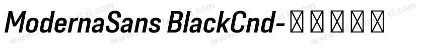 ModernaSans BlackCnd字体转换